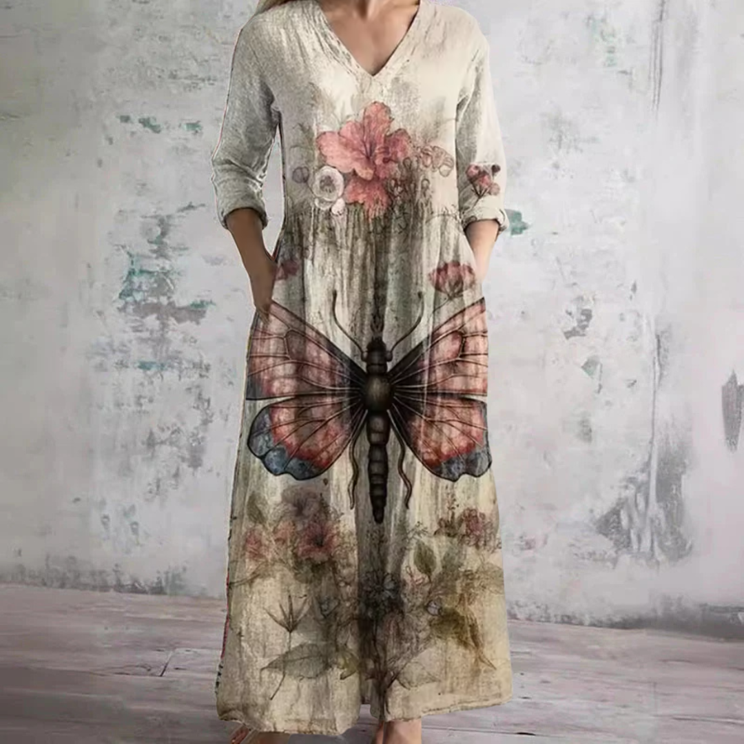 Evelyn™ -  Blumenmuster-Sommerkleid