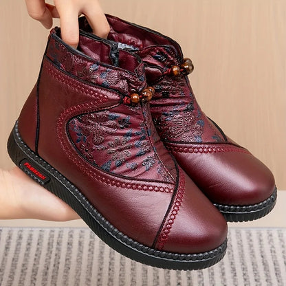 Bianca™ - Vintage-Stiefeletten mit Blumenmuster