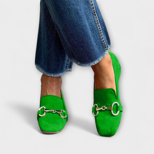 Elena™ - Quadratische Zehen Loafers mit Schnalle